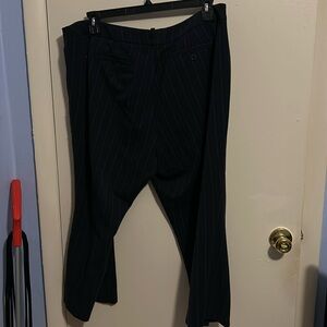 Worthington 20W Modern Fit Black and White Striped Business Pants